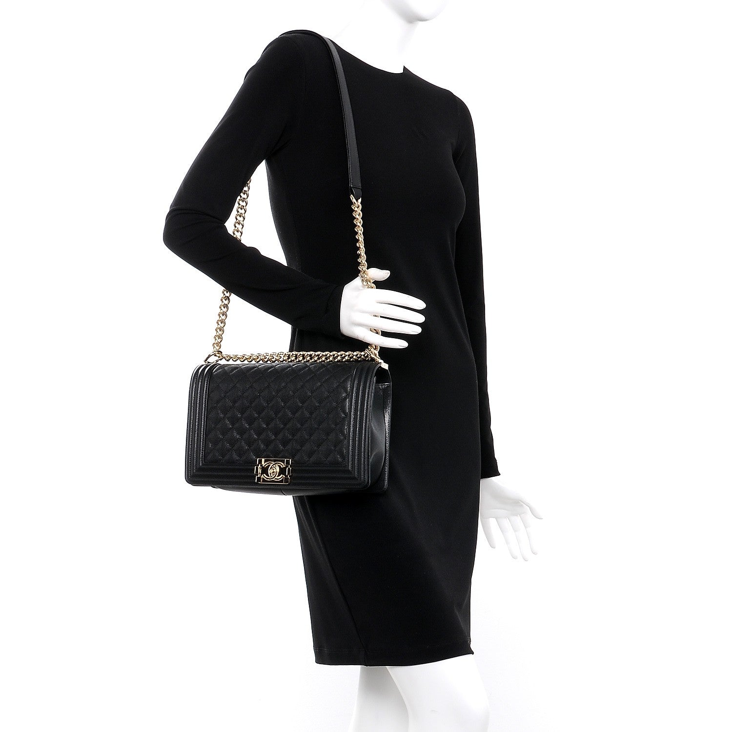 Chanel Caviar Quilted New Medium Boy Flap Black 2 of 8