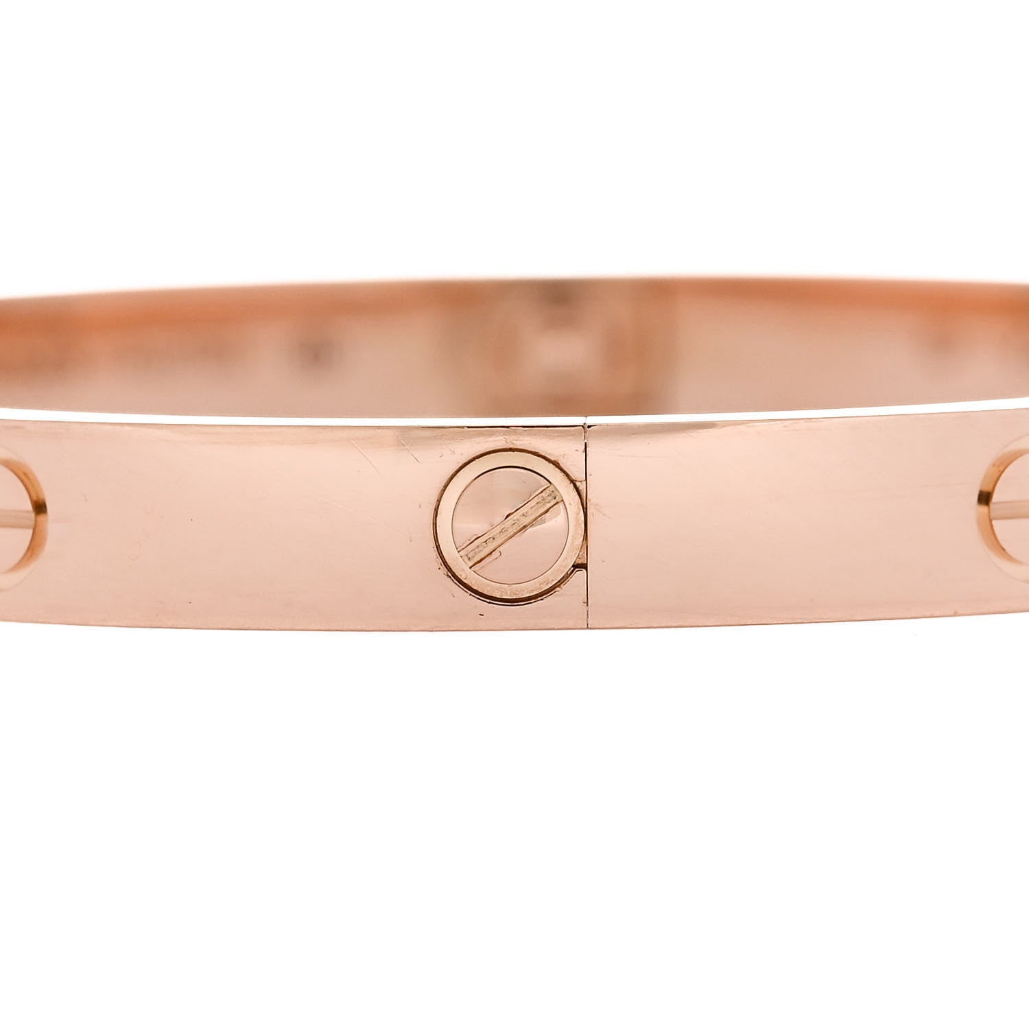 Cartier 18K Pink Gold 4 Diamond LOVE Bracelet 19 6 of 8