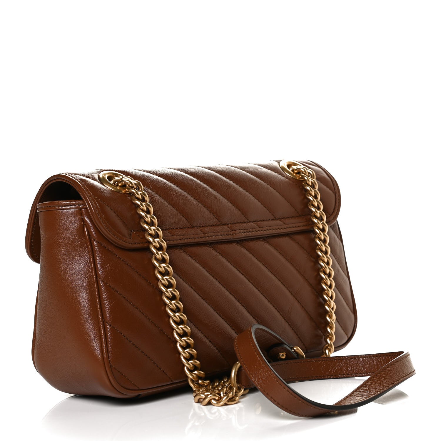 Gucci Azalea Calfskin Matelasse Diagonal Small GG Marmont Shoulder Bag Cuir 4 of 25