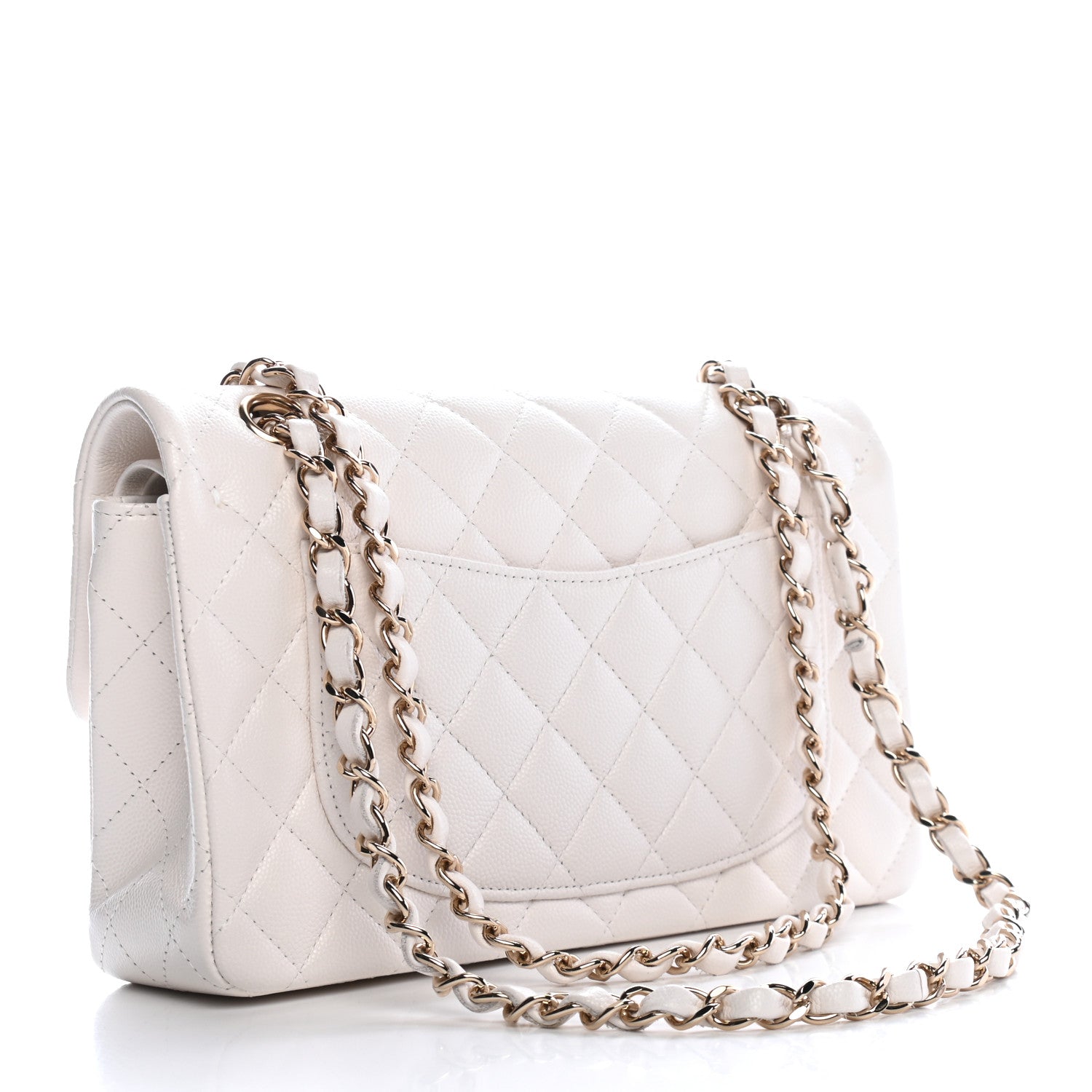 Chanel Caviar Quilted Small Double Flap White 3 of 9