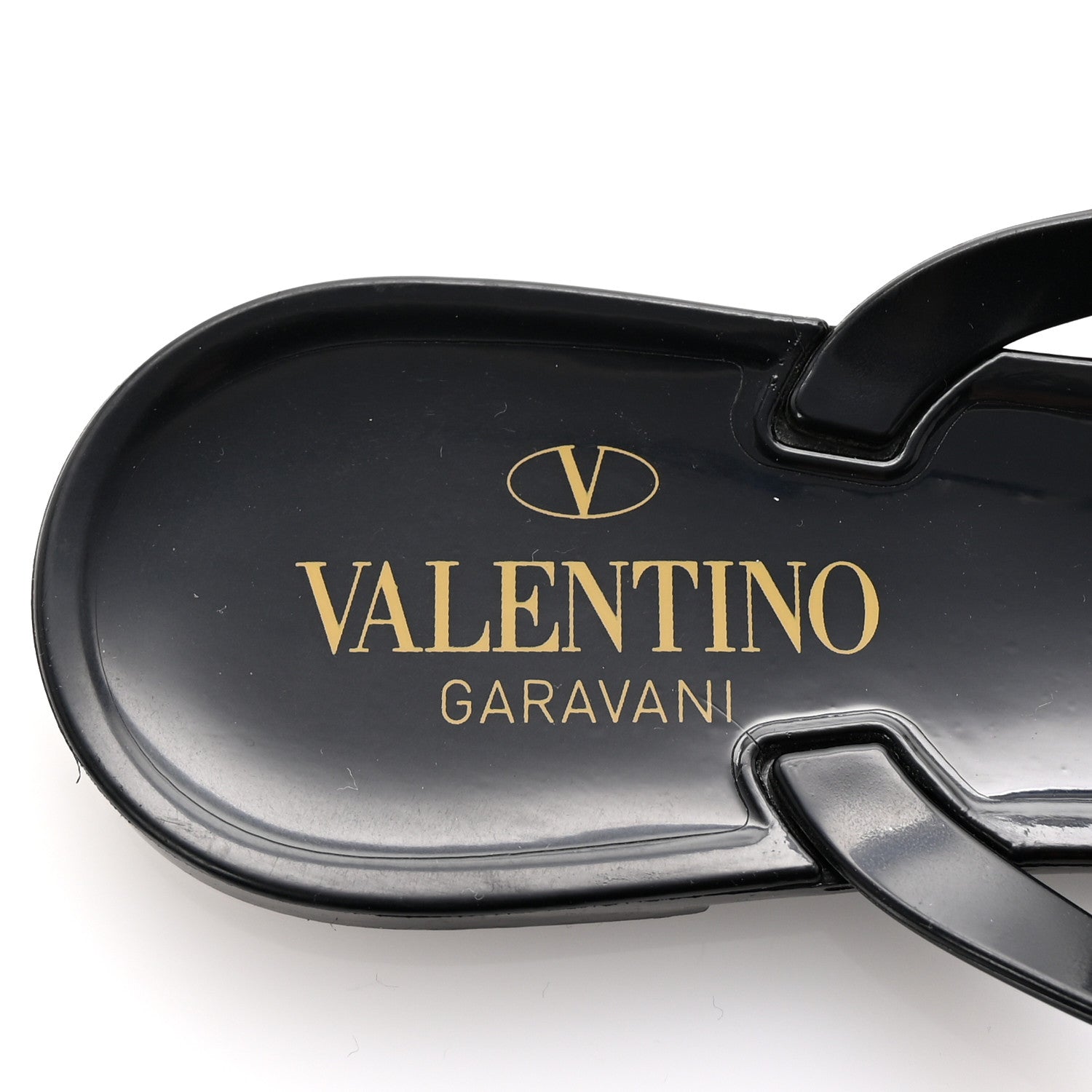 Valentino Garavani PVC Jelly Rockstud Bow Thong Sandals 38 Black 8 of 9