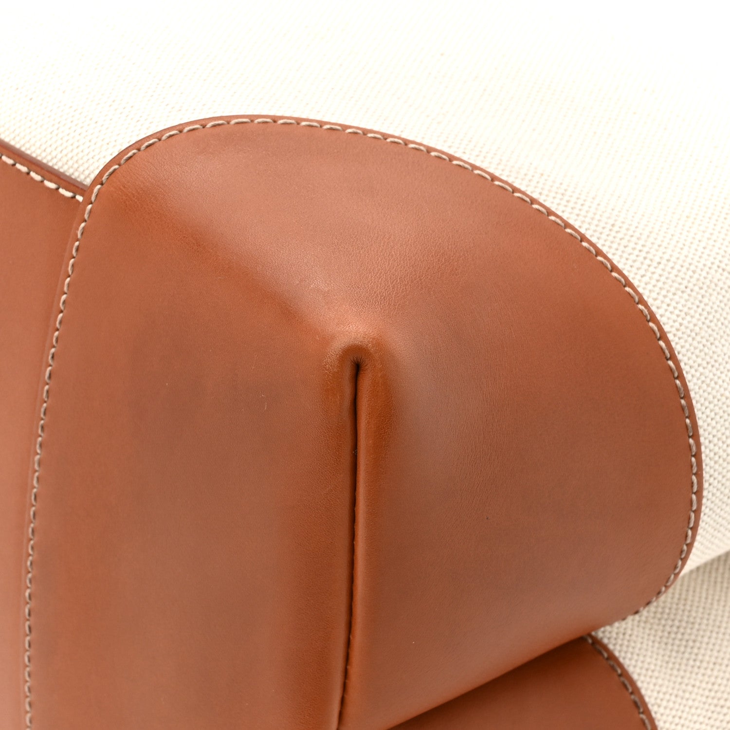 Bottega Veneta Washed Canvas Calfskin Large Andiamo  Natural Light Wood 14 of 18