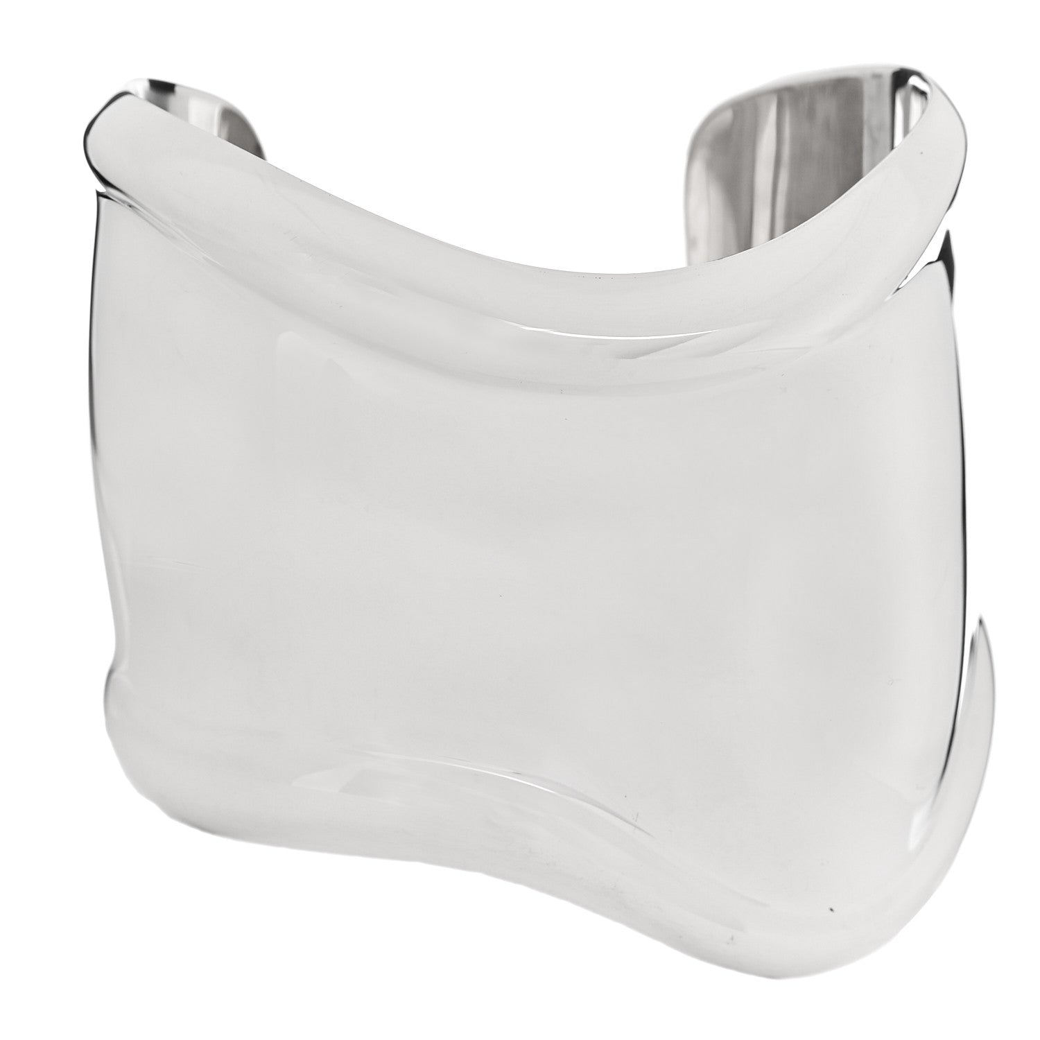 Tiffany Sterling Silver Medium Elsa Peretti Left Wrist Bone Cuff Bracelet 1 of 3