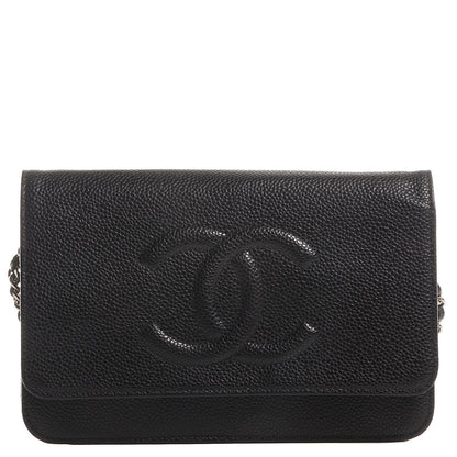 Chanel Caviar Timeless CC Wallet on Chain WOC Black 1 of 9