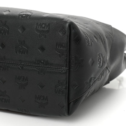 MCM Calfskin Ottomar Monogram Medium Klara Hobo Black 9 of 10