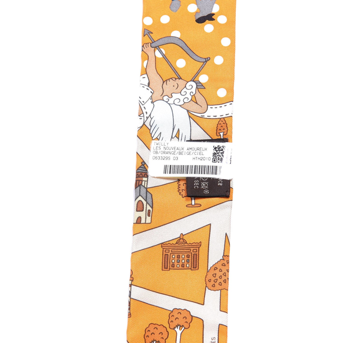 Silk Les Nouveaux Amoureux de Paris Twilly Orange Ciel Beige