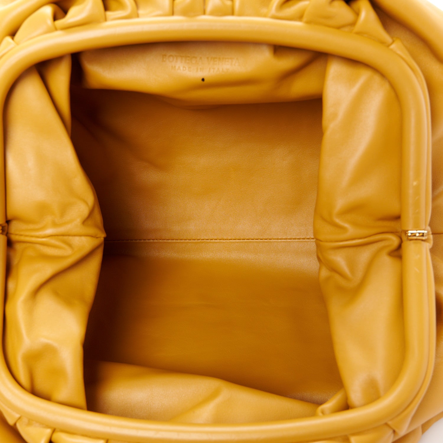 Bottega Veneta Smooth Butter Calf The Pouch Oversized Clutch Ocra 5 of 11