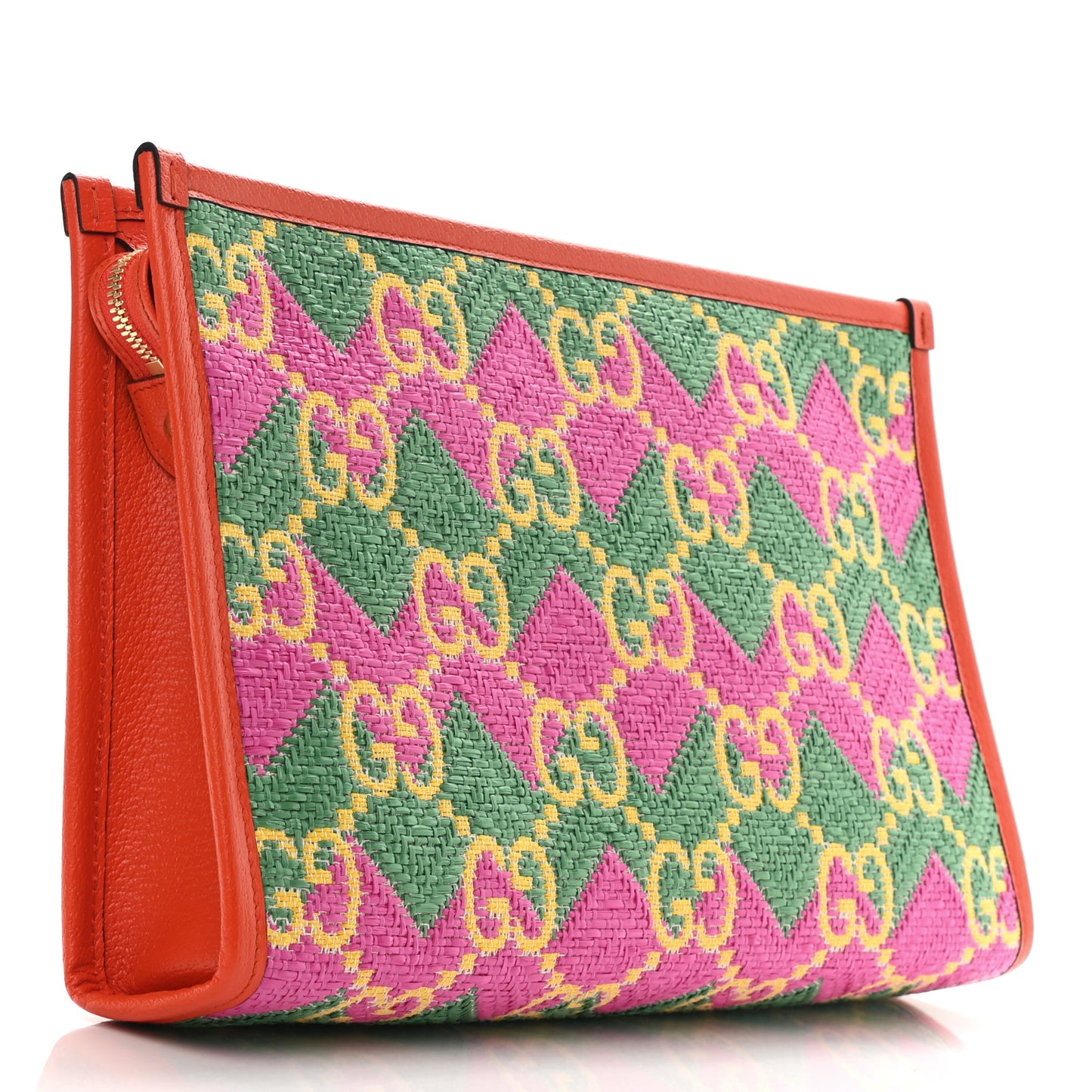 Straw Textured Dollar Calfskin Hawaii Case New Shamarock Magenta Bright Yellow Deep Orange Peanut Brown