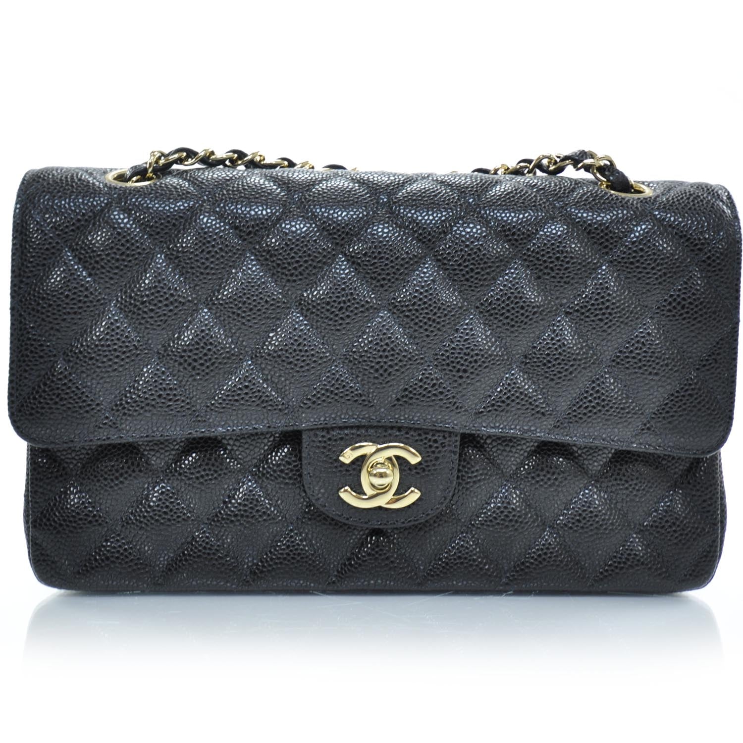 Chanel Caviar Quilted Medium Double Flap Black 1 of 10
