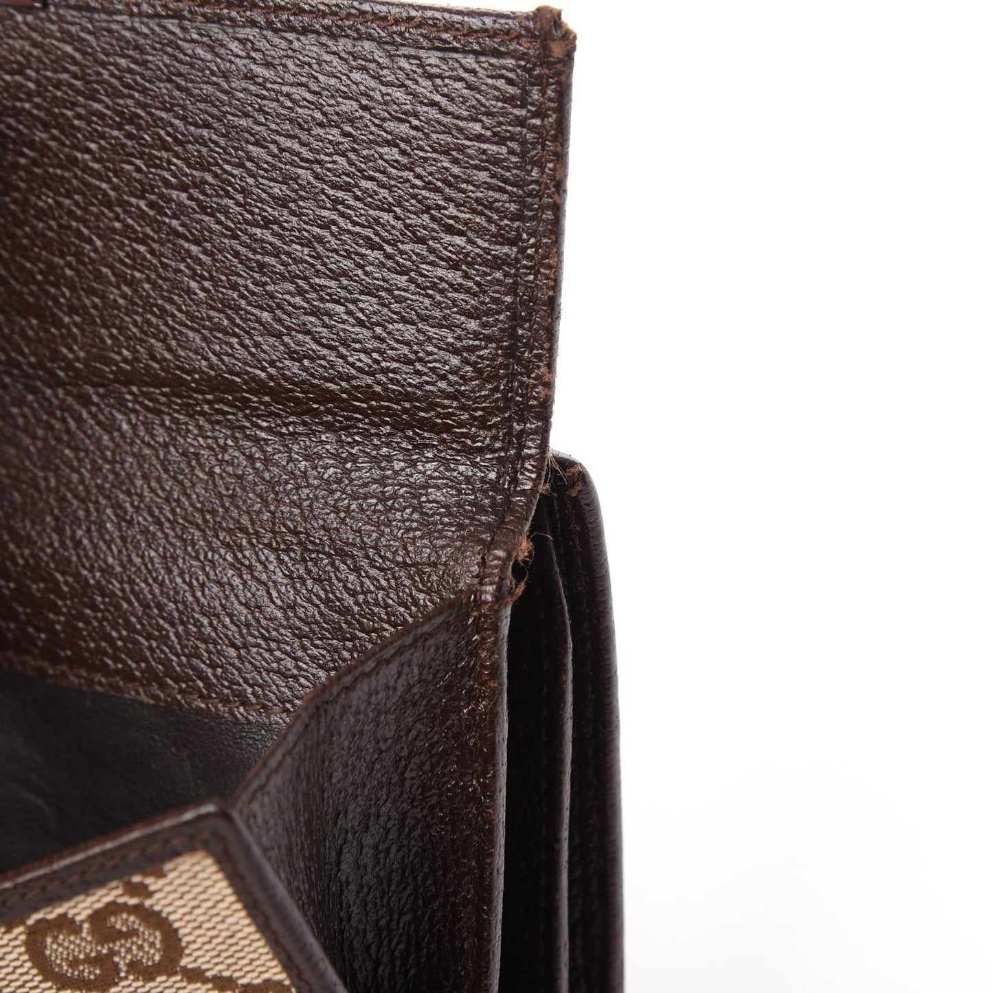 Monogram Metal Bar Continental Flap Wallet Beige Ebony Dark Brown
