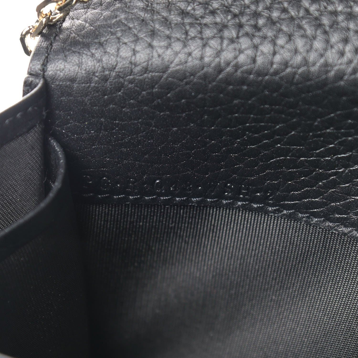 Valentino Garavani Pebbled Calfskin Rockstud Envelope Wallet on Chain Black 7 of 10