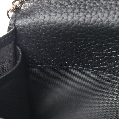 Valentino Garavani Pebbled Calfskin Rockstud Envelope Wallet on Chain Black 7 of 10