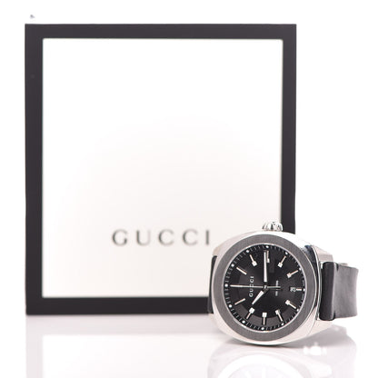 Gucci Stainless Steel Calfskin 44mm GG2570 Toscano Quartz Watch Black 9 of 9