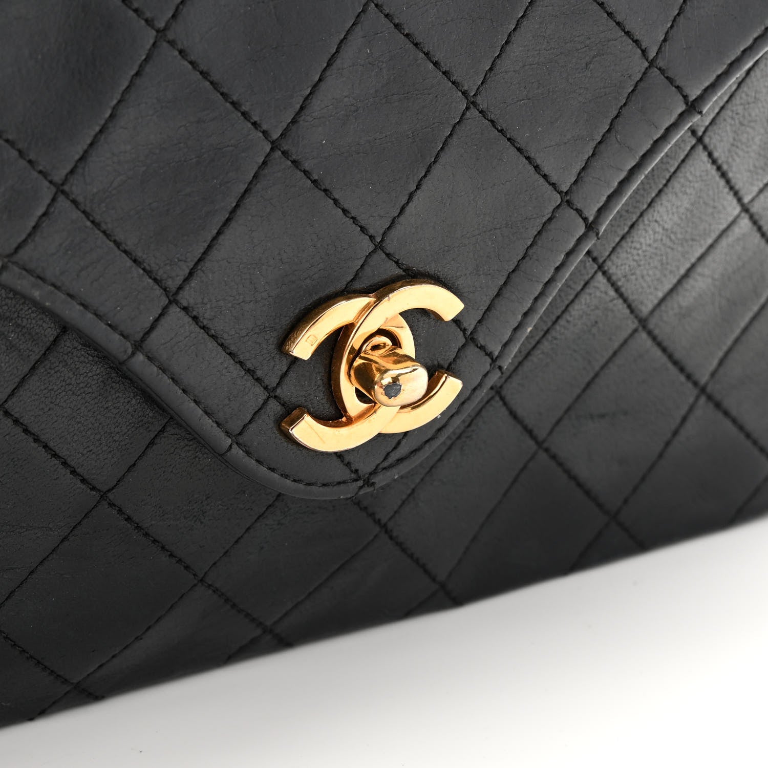 Chanel Lambskin Diamond Stitch Envelope Single Flap Black 22 of 23