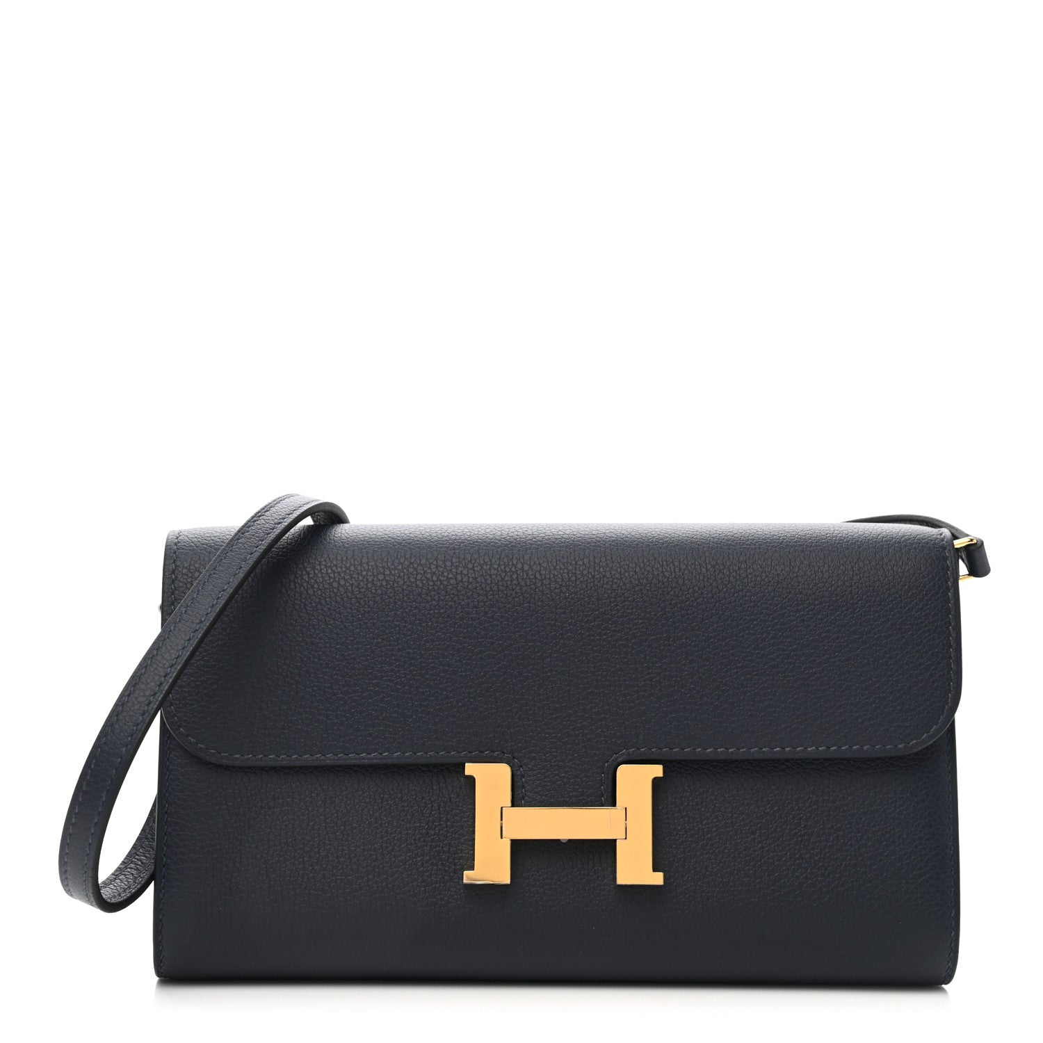 Hermes Evercolor Constance Wallet To Go Bleu Nuit 1 of 10