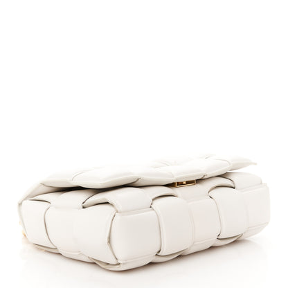Bottega Veneta Lambskin Maxi Intreccio Padded Chain Cassette Crossbody Bag White 4 of 14