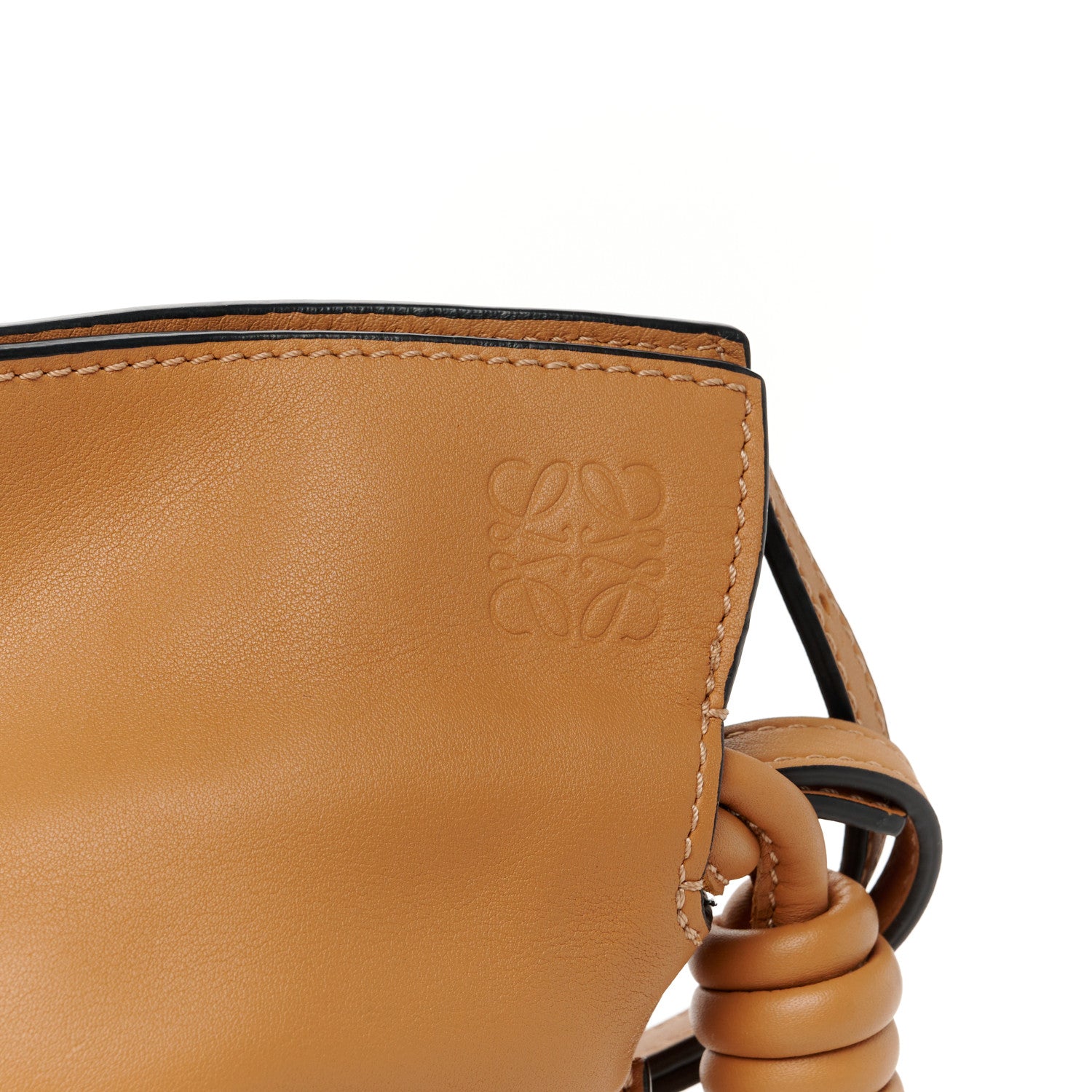 Loewe Calfskin Mini Flamenco Knot Clutch Warm Desert 8 of 11