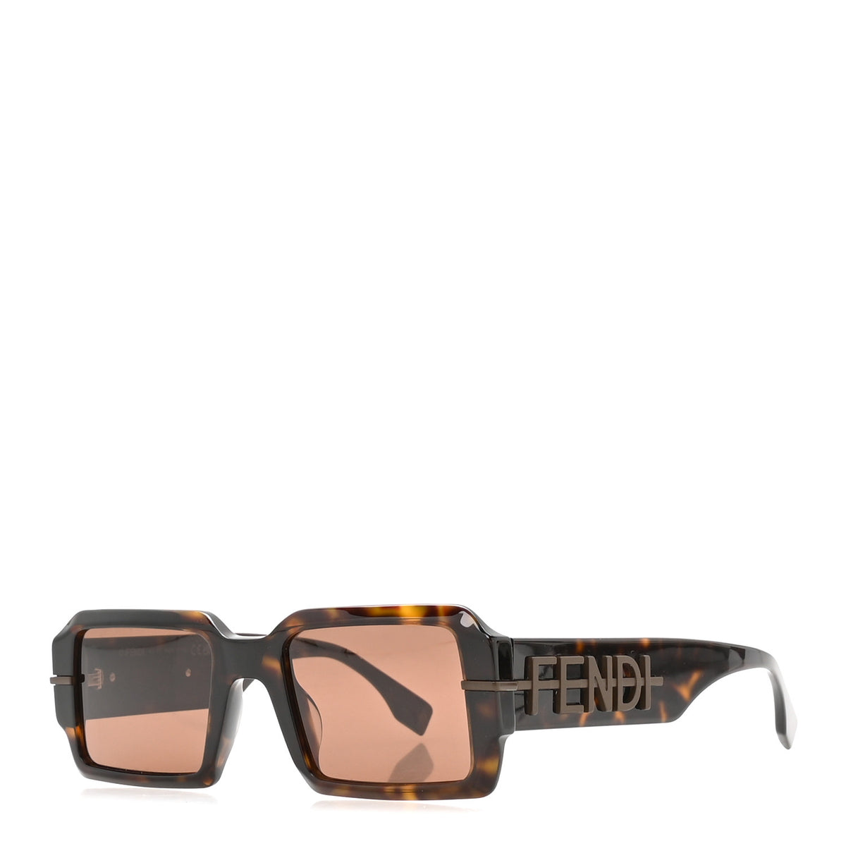 Fendi Acetate Jacquard FF Fendigraphy Square Sunglasses FE40073U Brown 1 of 8