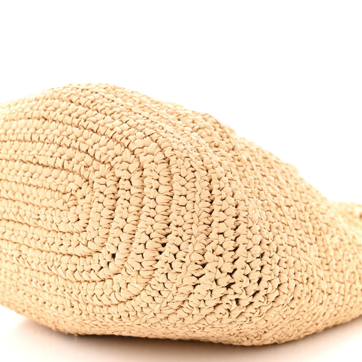 Prada Yarn Raffia Effect Crochet Small Bucket Bag Naturale 9 of 9
