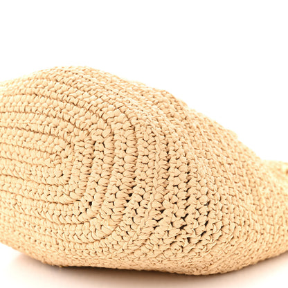 Prada Yarn Raffia Effect Crochet Small Bucket Bag Naturale 9 of 9