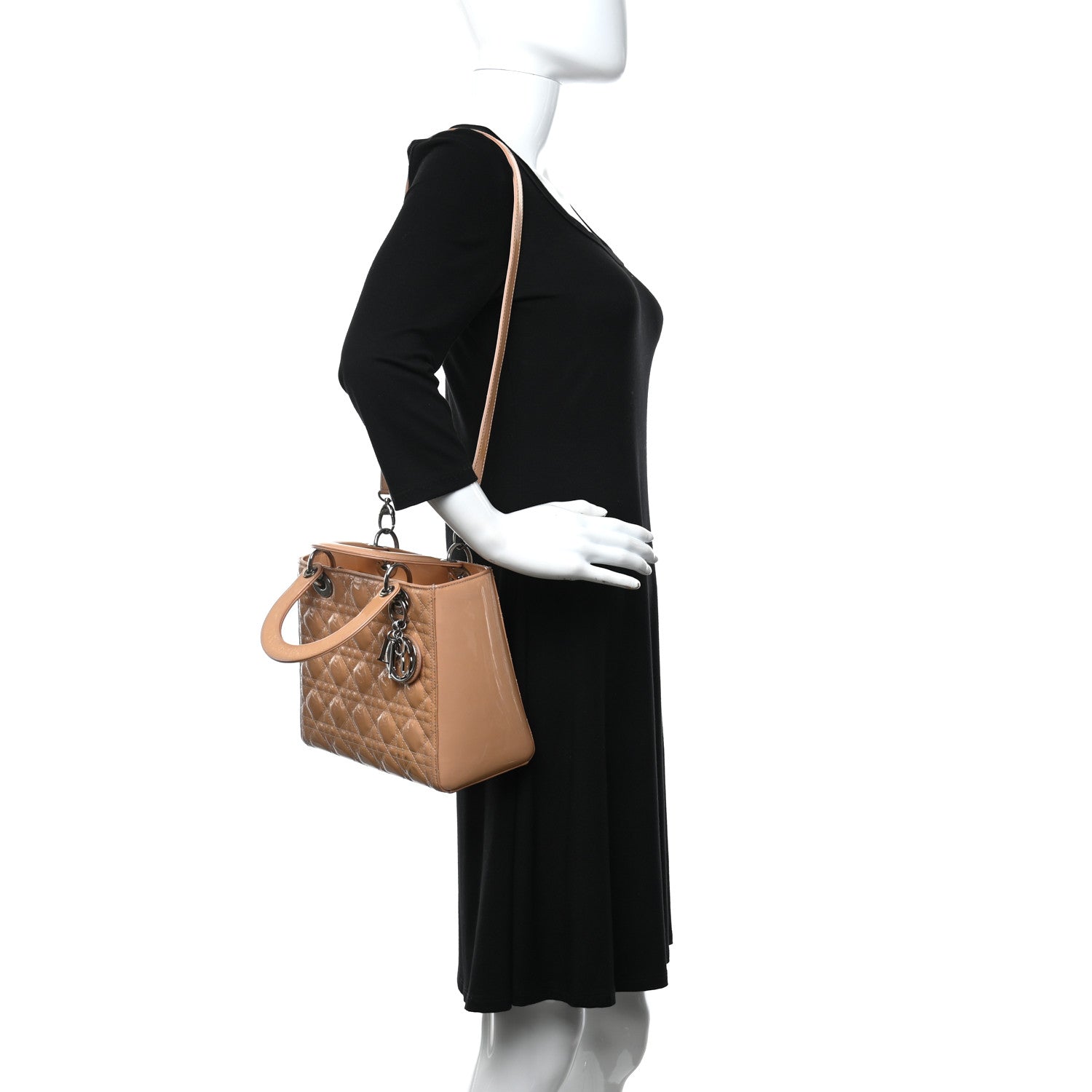 Christian Dior Patent Cannage Medium Lady Dior Pale Pink 2 of 15