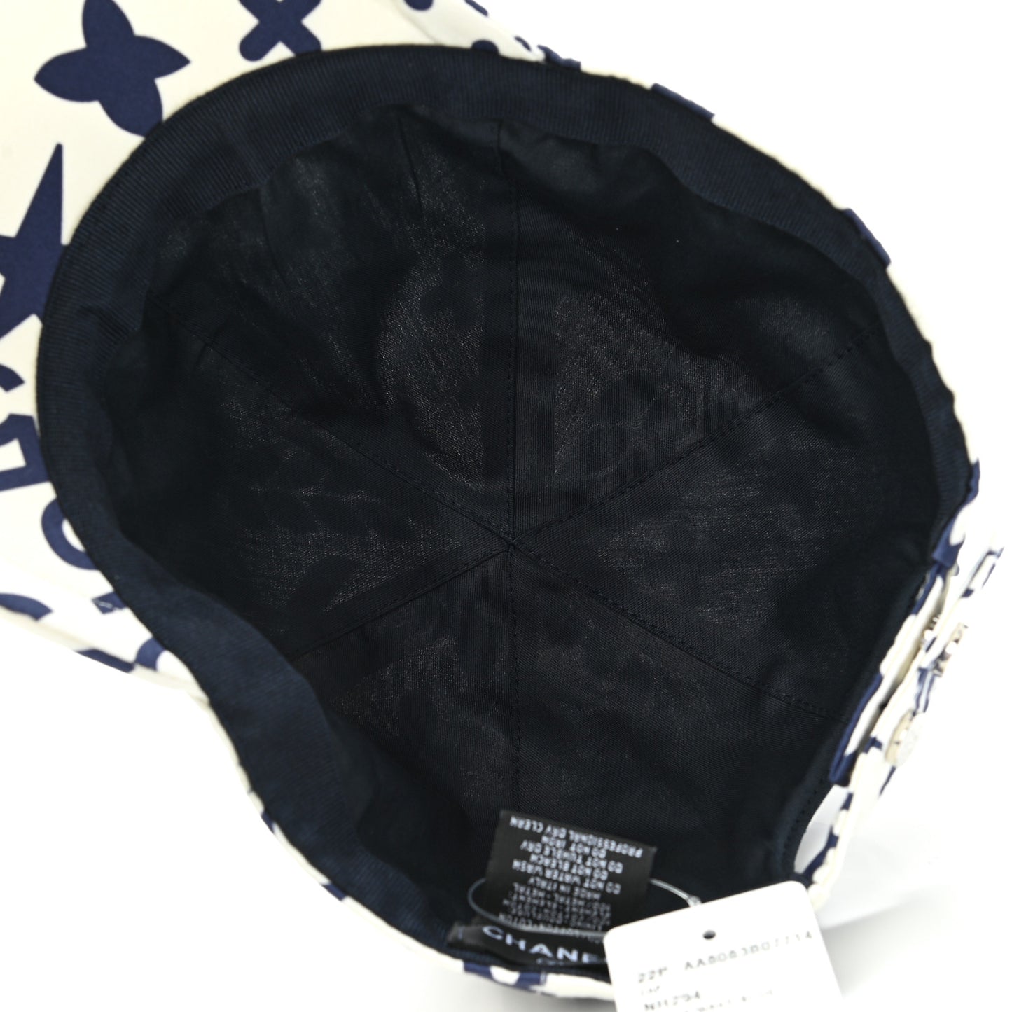 Cotton CC Cap Hat Navy White