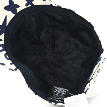 Chanel Cotton CC Cap Hat Navy White 7 of 8