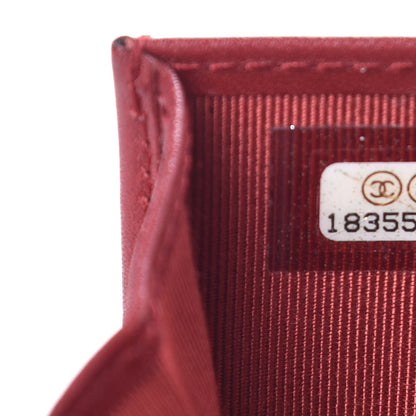 Chanel Caviar Quilted Large Zip Around Organizer Wallet Red 8 of 19