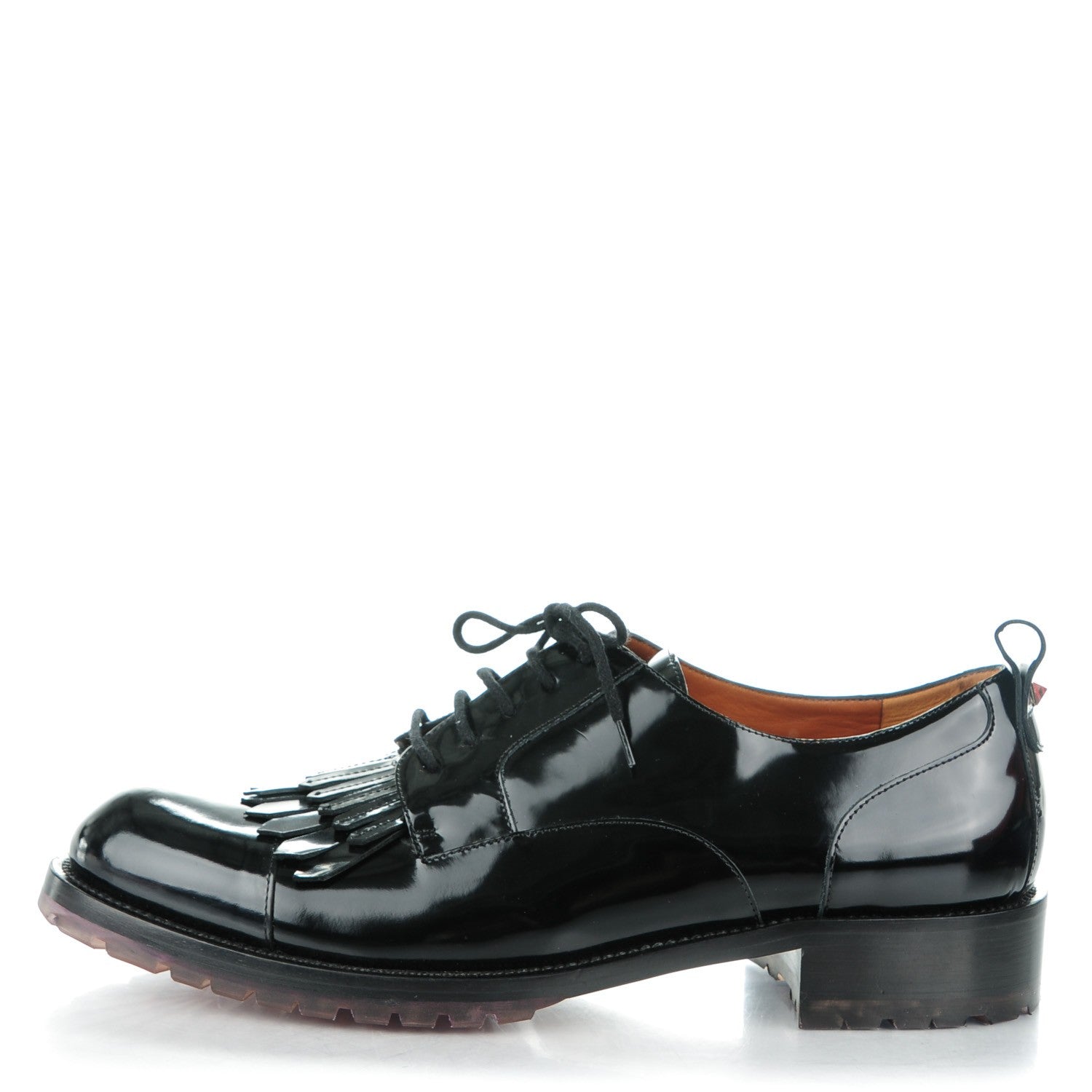Valentino Garavani Patent Lace Up Oxfords 41 Black 1 of 8