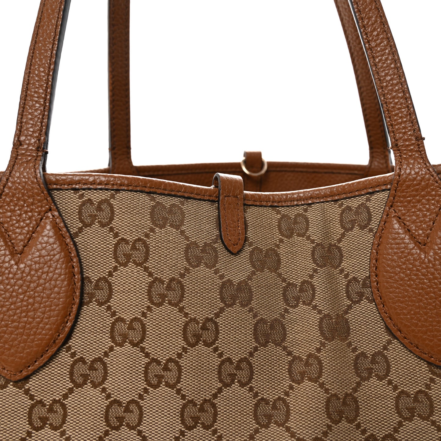 Grained Calfskin Monogram Large Totissima Reversible Tote Brown