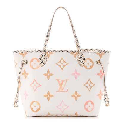 Louis Vuitton Monogram Giant By The Pool 2.0 Neverfull MM Beige 1 of 9