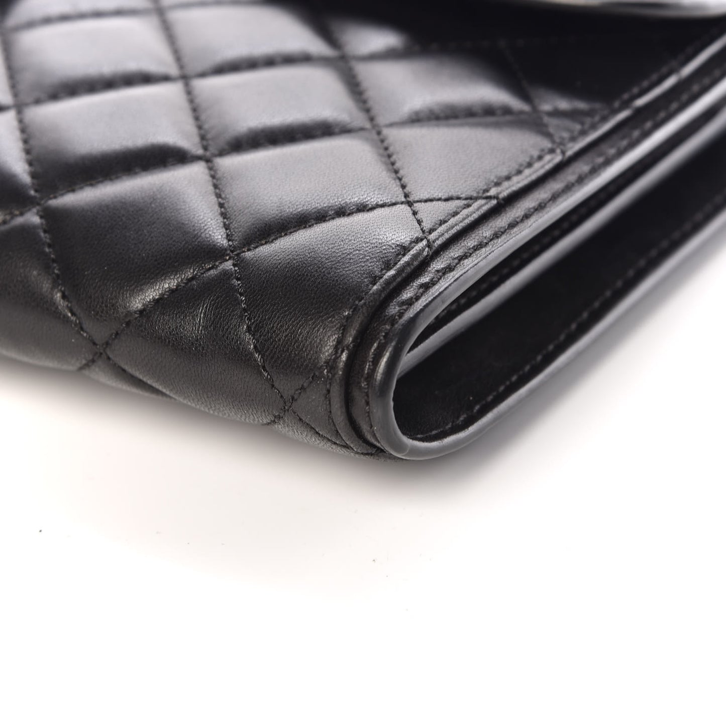 Lambskin Quilted Citizen Zip Flap Black