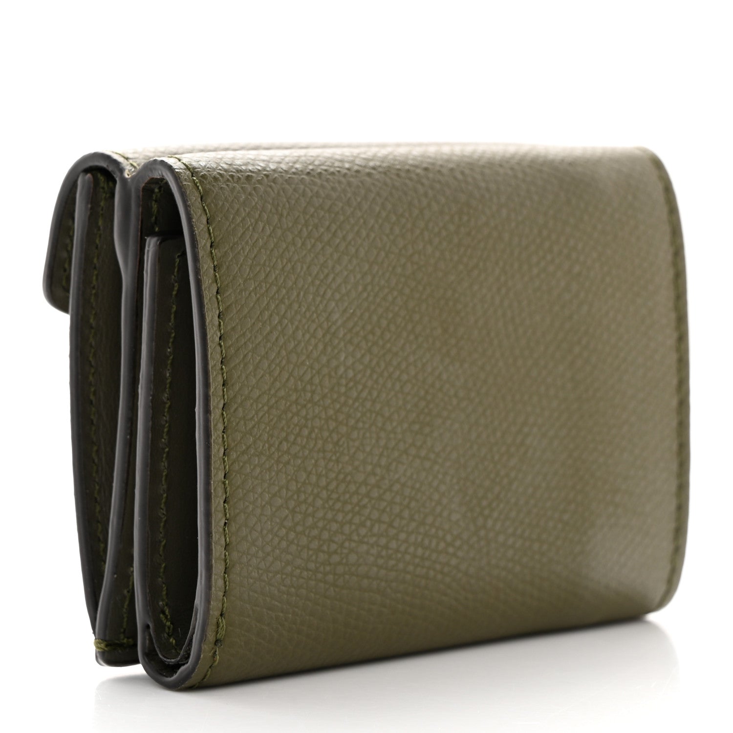 Fendi Vitello Cruise F is Fendi Micro Tri-Fold Envelope Wallet Asparago 3 of 11