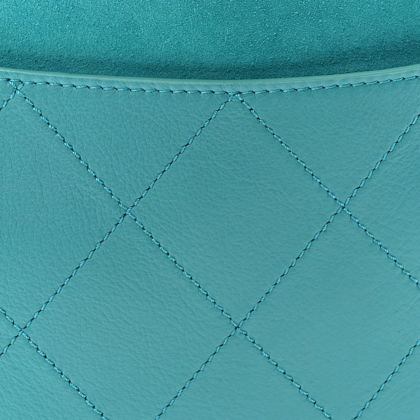 X PHARRELL WILLIAMS Suede Lambskin Oversized Waist Belt Bag Turquoise
