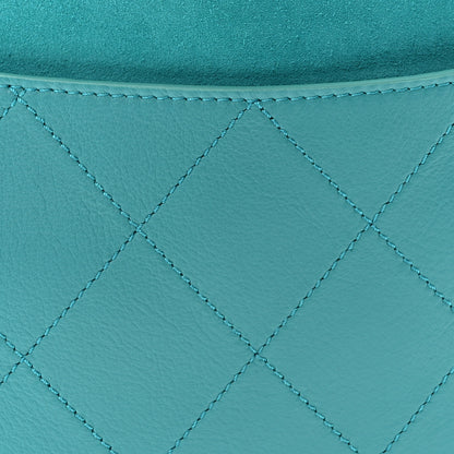 Chanel X PHARRELL WILLIAMS Suede Lambskin Oversized Waist Belt Bag Turquoise 8 of 10