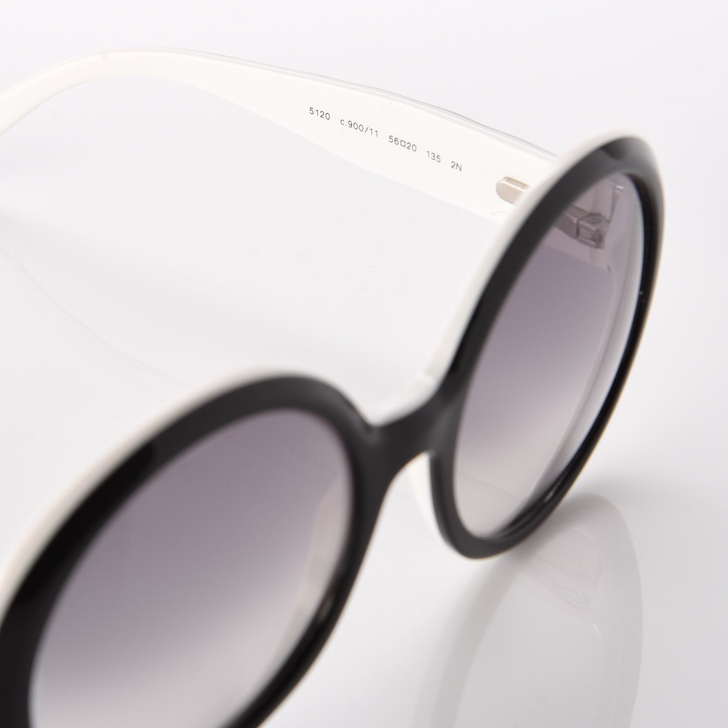 Quilted CC Mod Sunglasses 5120 Black White