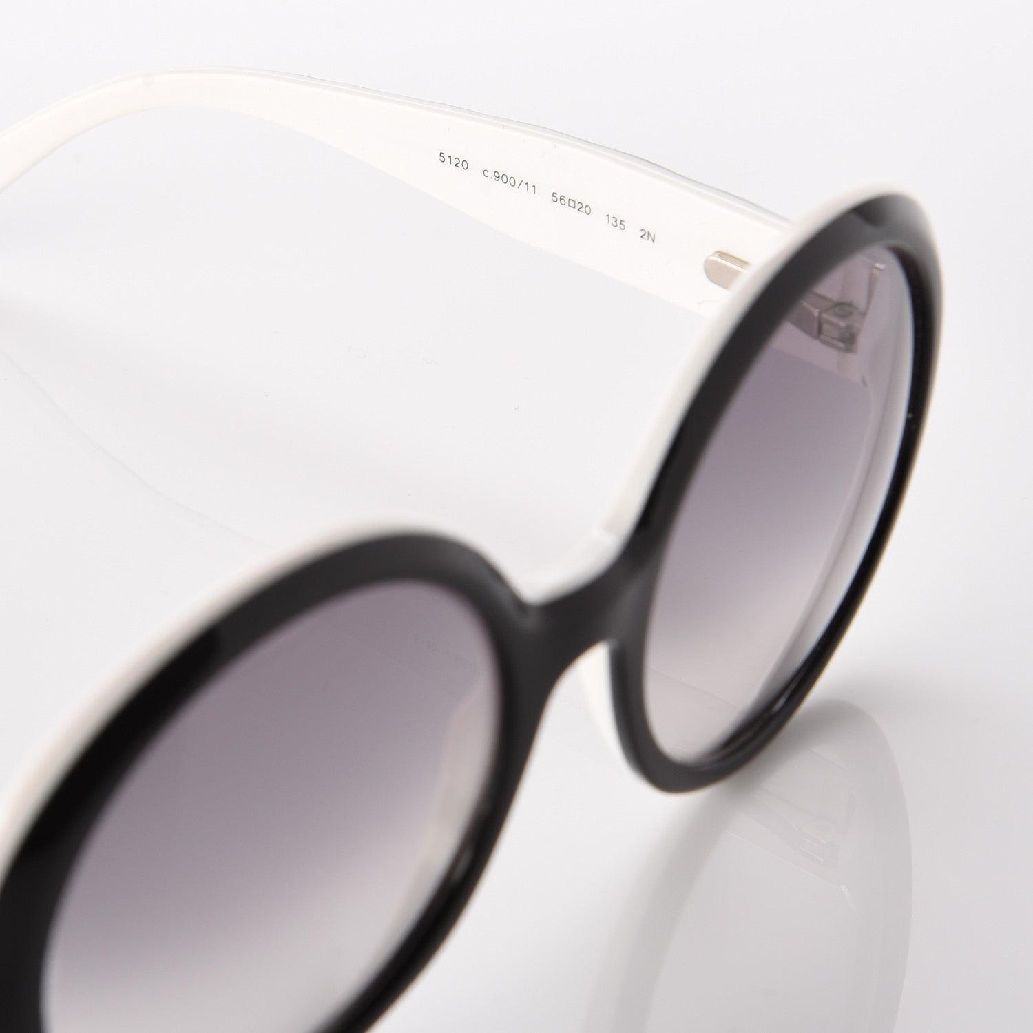 Chanel Quilted CC Mod Sunglasses 5120 Black White 5 of 7
