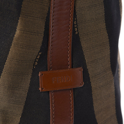 Fendi Pequin Cuoio Vegetale Large Hobo Tobacco Black Cuoio 14 of 15