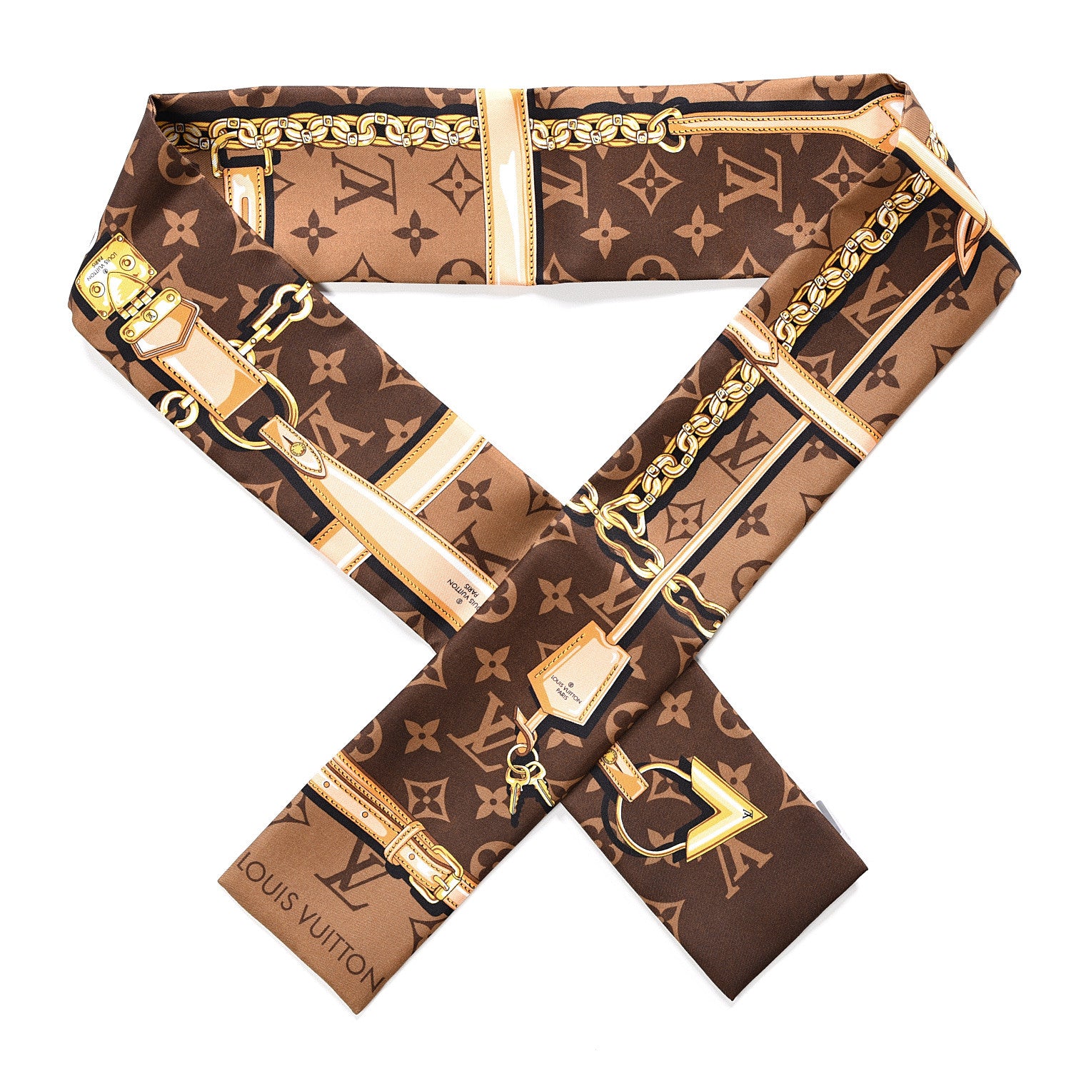 Louis Vuitton Silk Monogram Confidential Bandeau Brown 1 of 2