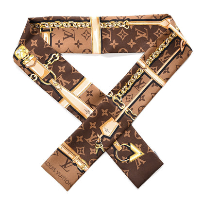 Louis Vuitton Silk Monogram Confidential Bandeau Brown 1 of 2