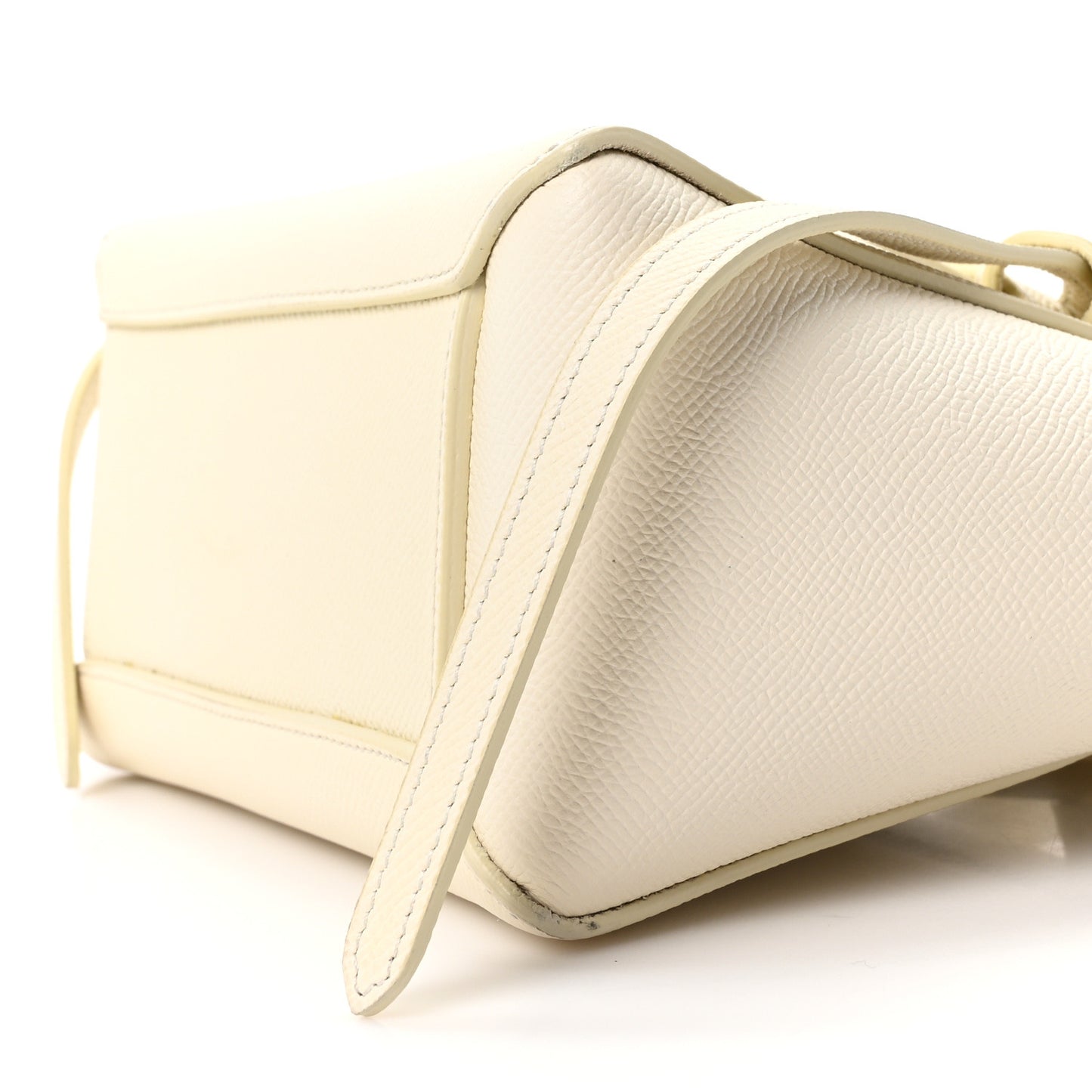 Grained Calfskin Nano Belt Bag Chalk