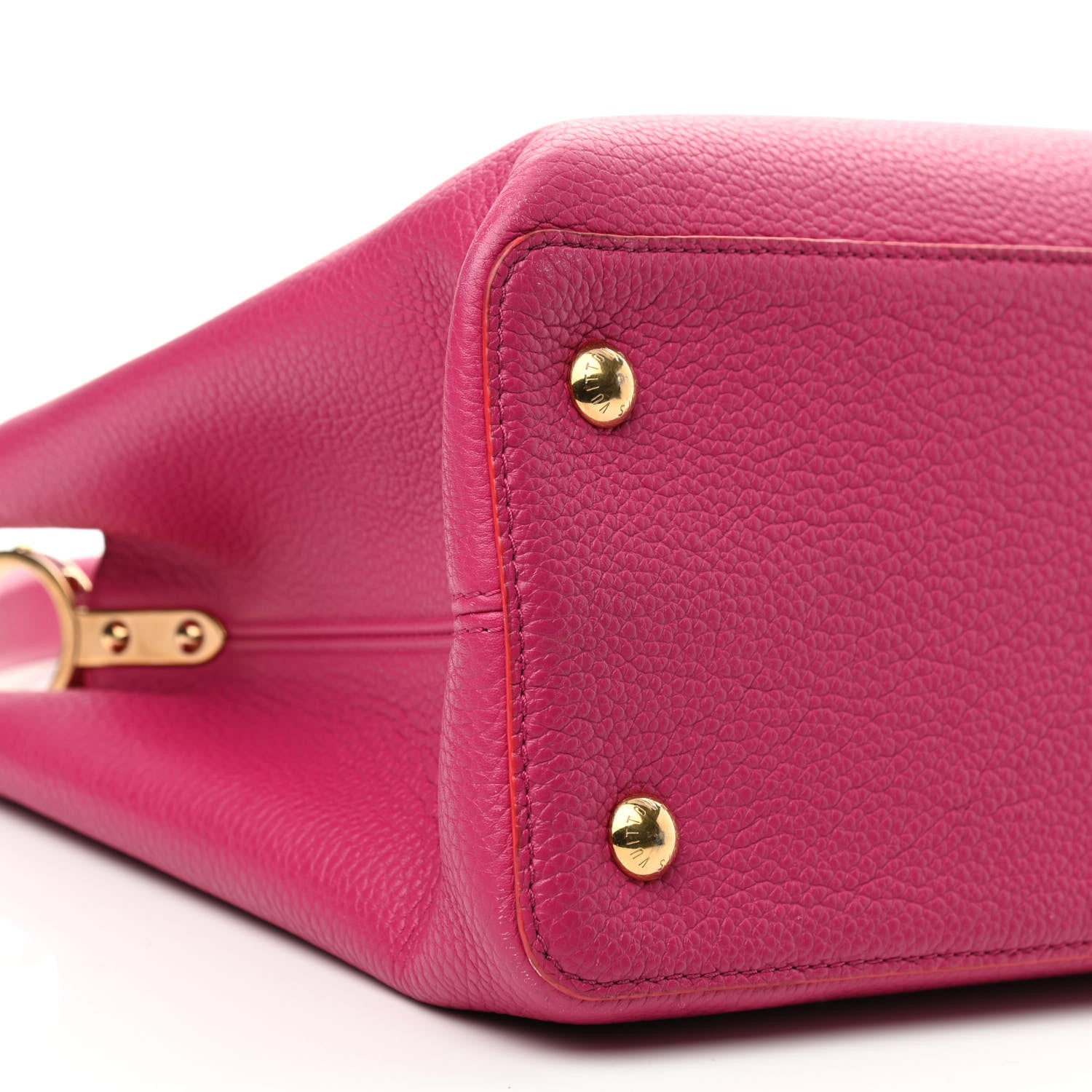 Louis Vuitton Taurillon Capucines MM Hibiscus Flamingo 8 of 12
