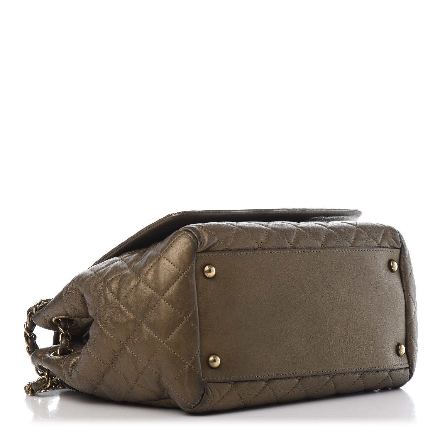 Chanel Metallic Calfskin Quilted Istanbul Accordion Flap Gold 4 of 10