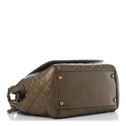 Chanel Metallic Calfskin Quilted Istanbul Accordion Flap Gold 4 of 10