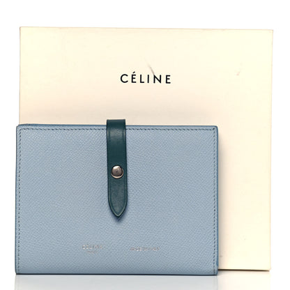 Celine Grained Calfskin Medium Multifunction Strap Wallet Pale Blue 8 of 8