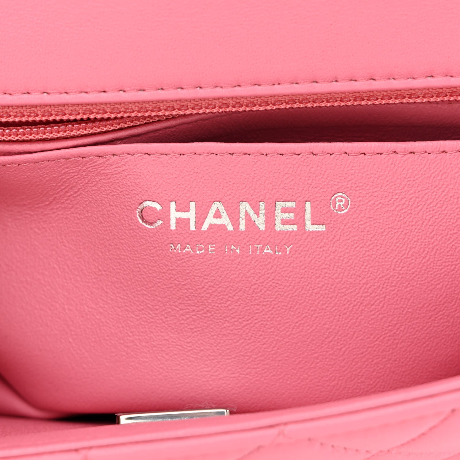 Chanel Lambskin Quilted Mini Rectangular Flap Pink 6 of 11