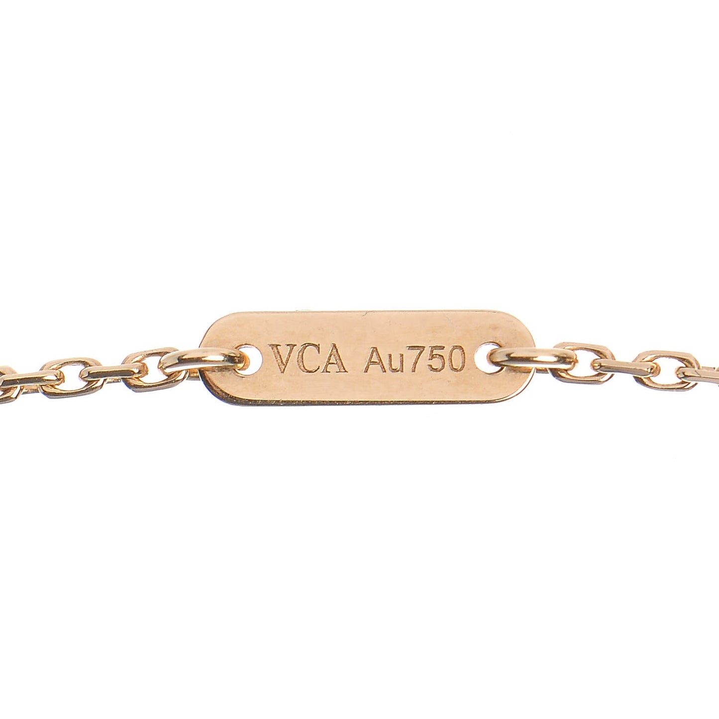 18K Yellow Gold Mother of Pearl Sweet Alhambra Pendant Necklace