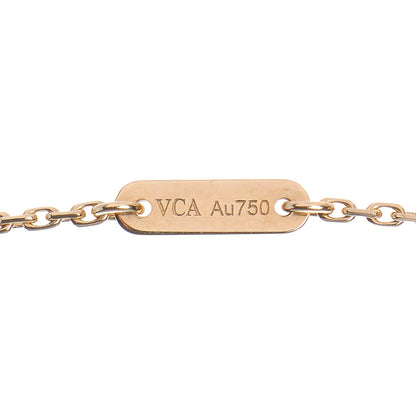 Van Cleef & Arpels 18K Yellow Gold Mother of Pearl Sweet Alhambra Pendant Necklace 7 of 8