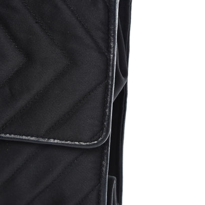 Chanel Satin Chevron Quilted Pearl Mini Square Flap Black 13 of 16