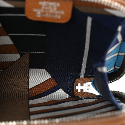 Hermes Epsom Silk'in Coin Purse Gold Bleu Navy Beige 5 of 8